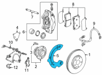 OEM 2020 Chevrolet Corvette Splash Shield Diagram - 84035693