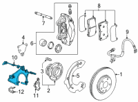 OEM 2022 Chevrolet Corvette Front Speed Sensor Diagram - 84685108