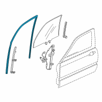 OEM 2000 Acura RL Channel, Left Front Door Run Diagram - 72275-SZ3-J03