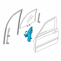 OEM 1998 Acura RL Regulator, Right Front Door Diagram - 72210-SZ3-G03