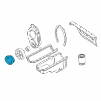 OEM 1997 GMC Savana 3500 Pulley Asm-Crankshaft Diagram - 10187661