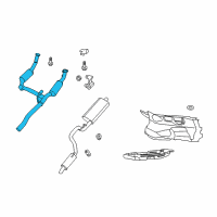 OEM Dodge Nitro Catalytic Converter & Pipe Diagram - 52109800AG