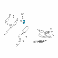 OEM Dodge Nitro Hanger-Exhaust Diagram - 52128905AB