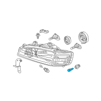 OEM Acura MDX Bulb Diagram - 33301-S52-A01