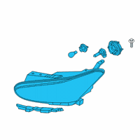 OEM 2019 Hyundai Veloster Headlamp Assembly, Right Diagram - 92102-J3140