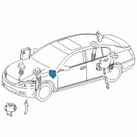 OEM 2006 Lexus GS430 Sensor Assy, Acceleration Diagram - 89190-30040