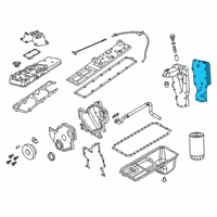 OEM 2021 Ram 2500 Engine Oil Cooler Diagram - 68015126AA