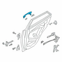 OEM 2020 Hyundai Venue Door Outside Handle Assembly, Right Diagram - 82661-K2010