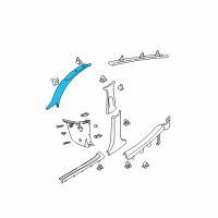 OEM 2002 Ford Focus Weatherstrip Pillar Trim Diagram - 1S4Z5403599AAA