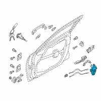 OEM 2018 Kia Optima Front Door Latch & Actuator Sub Assembly, Left Diagram - 81315D5000