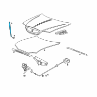 OEM 2004 Hyundai Sonata Lifter-Hood Diagram - 81161-3D001