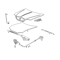 OEM 2005 Hyundai Sonata Bracket Assembly-Hood LIFTER Mounting, L Diagram - 81162-3D000