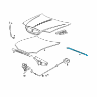 OEM 2002 Hyundai Sonata Weatherstrip-Hood Diagram - 86430-3D000