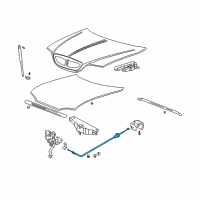 OEM Hyundai Sonata Cable Assembly-Hood Latch Release Diagram - 81190-3D000