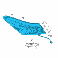 OEM Toyota Camry Tail Lamp Assembly Diagram - 81550-06730