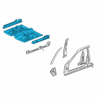 OEM 1996 Acura Integra Floor, Front Diagram - 65100-ST8-A01ZZ