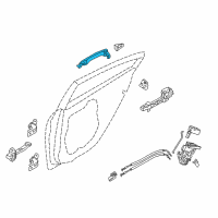 OEM 2014 Kia Forte Door Outside Handle Assembly Diagram - 82651A7020