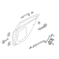 OEM 2017 Kia Forte5 Rod-Rear Door Outside Handle RH Diagram - 81481A7001