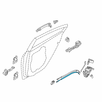 OEM 2016 Kia Forte Cable Assembly-Rear Door Inside Diagram - 81471A7000