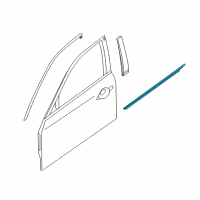 OEM Infiniti Q70 MOULDING Assembly - Front Door Outside, RH Diagram - 80820-1MA0A