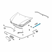 OEM 1999 Honda Accord Stay Assembly, Hood Opener Diagram - 74145-S87-A01