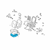 OEM 2011 Toyota Corolla Seat Cushion Pad Diagram - 71512-02250