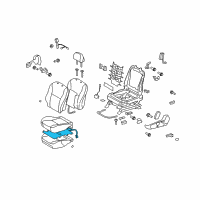 OEM Toyota Corolla Seat Cushion Heater Diagram - 87510-02130