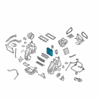 OEM 2012 Kia Soul Evaporator Core Assembly Diagram - 971402K000