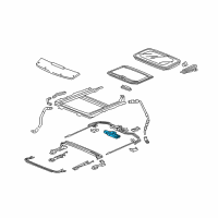 OEM 2009 Acura RL Motor Assembly, Sunroof Diagram - 70450-SJA-A02