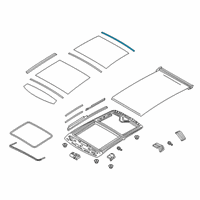 OEM Infiniti QX50 Seal Asm-Rear Fixed Glass Diagram - 91215-5NA0B