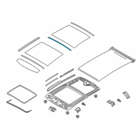 OEM Infiniti QX50 Seal Asm-Rear Fixed Glass Diagram - 91215-5NA0A