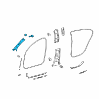 OEM 2007 Lexus GS430 GARNISH, Front Pillar Diagram - 62212-30511-B0