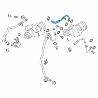 OEM 2013 BMW 750i Cooling System Turbocharger Return Hose Diagram - 11-53-7-615-492