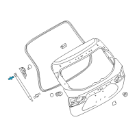 OEM 2020 Nissan Rogue Sport Ball Stud-Back Door Stay Diagram - 90458-4EA1B