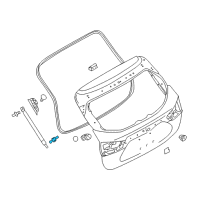 OEM 2020 Nissan Rogue Sport Ball Stud-Back Door Stay Diagram - 90457-4EA3A