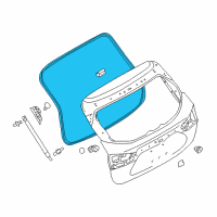 OEM 2019 Nissan Rogue Sport Weatherstrip-Back Door Diagram - 90830-6MA0A