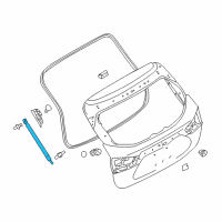 OEM 2019 Nissan Rogue Sport Stay Assy-Back Door, RH Diagram - 90450-6MA0A