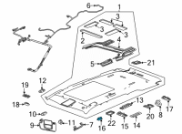 OEM 2021 Chevrolet Tahoe Reading Lamp Assembly Diagram - 84699074