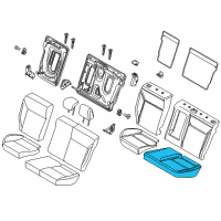OEM 2015 Ford Focus Seat Cushion Pad Diagram - CV6Z-5863841-D