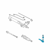 OEM 2009 Saturn Sky Outer Tie Rod Diagram - 88967177