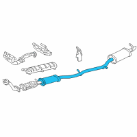 OEM 1999 Buick Park Avenue Exhaust Resonator ASSEMBLY (W/ Exhaust Pipe) Diagram - 25678782