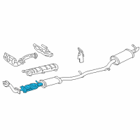 OEM 1999 Buick Park Avenue 3Way Catalytic Convertor Assembly*Inside Diameter:Nj *Inside Diameter:Nj Diagram - 25174346