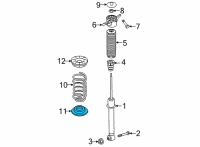 OEM 2020 Hyundai Santa Fe Rear Spring Pad, Lower Diagram - 55333-S1000