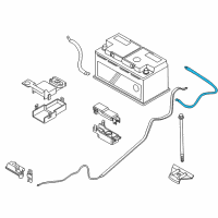 OEM BMW 650i Positive Plus Pole Battery Cable Diagram - 61-12-6-928-990