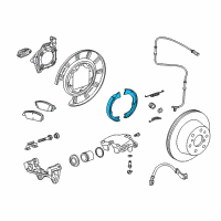 OEM 2017 Chevrolet Tahoe Park Brake Shoes Diagram - 23135902