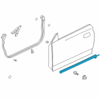 OEM 2004 Toyota Celica Belt Weatherstrip Diagram - 75711-20441