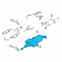 OEM 2004 Infiniti M45 Exhaust Sub Muffler Assembly Diagram - 20300-CR900