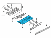 OEM 2021 Nissan Sentra Floor-Front, LH Diagram - G4321-6LBMA