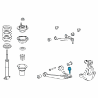 OEM 2015 Cadillac Escalade ESV Lower Ball Joint Diagram - 22855747