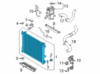 OEM 2022 Lexus NX250 Radiator Assembly Diagram - 16400-25190